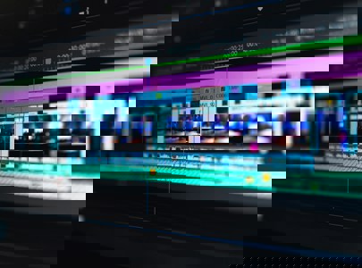 A computer screen showing video editing
