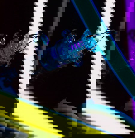 Close up of neon lighting tubes