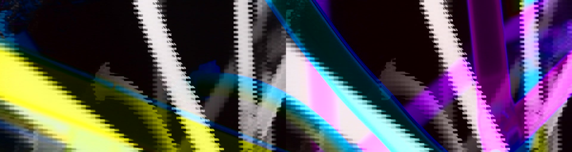 Close up of neon lighting tubes