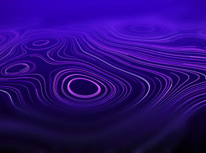 Neon Purple Lines Formed In Abstract Circles