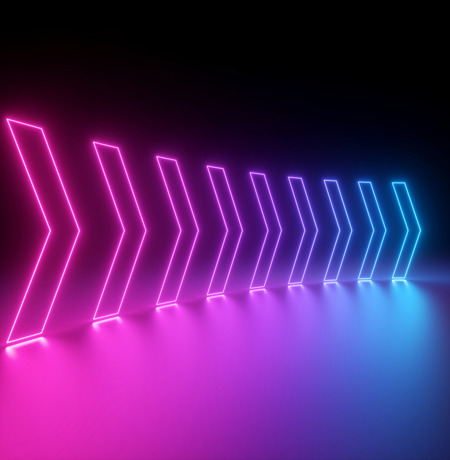 Neon arrows
