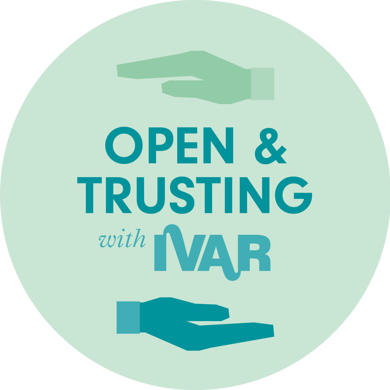 Ivar logo with open and trusting written on it