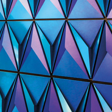 Blue odd shaped pattern