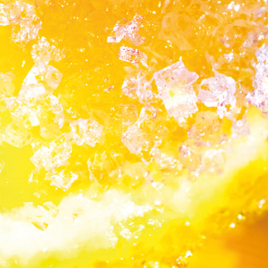 Yellow crystal close up