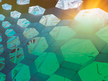 Patterned Wall In Neon Green