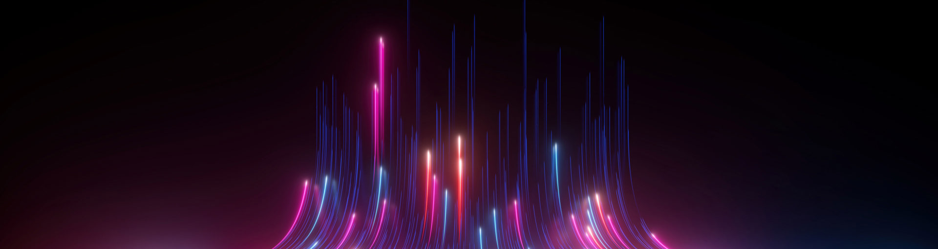 neon lights going toward horizon