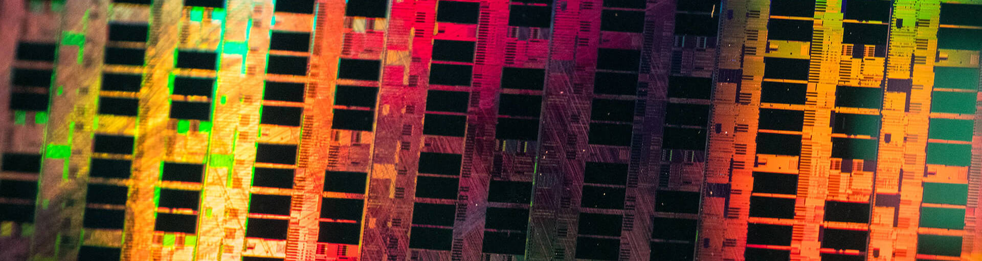 Abstract image of building in multi-colour