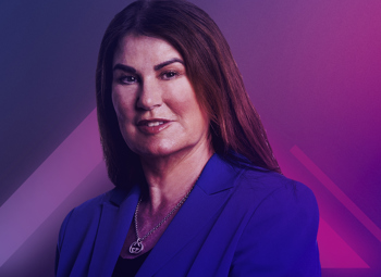 Image of Alison Moini on a neon pink and purple background