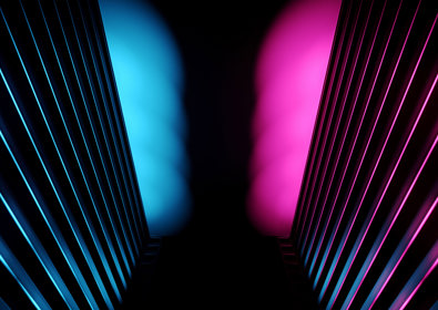 Pink and blue abstract lighting