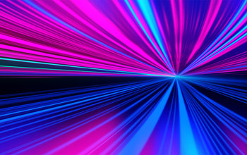 Neon Lights Heading Toward Horizon Point